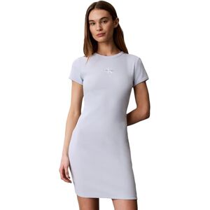 Calvin Klein Women's Ss Monologo Baby Rib Mini Dress LV047F241G Dresses, Blue (Plein Air), S Calvin Klein Women's Ss Monologo Baby Rib Mini Dress LV047F241G Dresses, Blue (Plein Air), S
