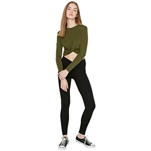 Trendyol FeMan Loungewear Regular fit Basic Crew Neck Knit Blouse Khaki Trendyol FeMan Loungewear Regular fit Basic Crew Neck Knit Blouse Khaki
