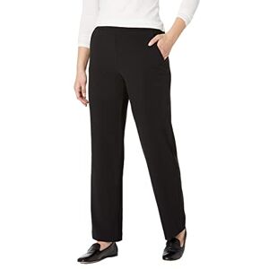 Briggs New York Women's Flat Front Pull On Pant with Slimming Solution, Black, 8 Short Briggs New York Women's Flat Front Pull On Pant with Slimming Solution, Black, 8 Short
