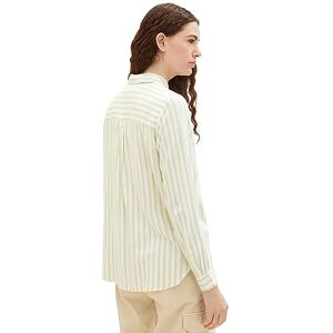 Tom Tailor Denim Women's Blouse, 33814 Green White Stripe, Large Tom Tailor Denim Women's Blouse, 33814 Green White Stripe, Large