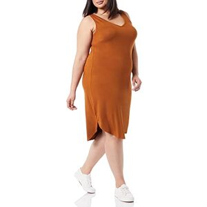 Amazon Essentials Women's Sleeveless Regular-Fit V-Neck Jersey Midi Dress (Previously Daily Ritual), Caramel, XXL Amazon Essentials Women's Sleeveless Regular-Fit V-Neck Jersey Midi Dress (Previously Daily Ritual), Caramel, XXL