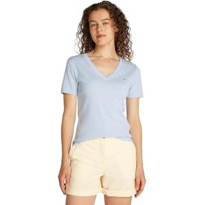 Tommy Hilfiger Women’s Short Sleeve T-Shirt New Slim Cody V-Neck, Blue (Breezy Blue), XXS Tommy Hilfiger Women’s Short Sleeve T-Shirt New Slim Cody V-Neck, Blue (Breezy Blue), XXS