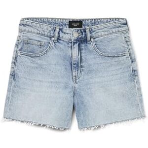 VERO MODA Ladies Denim Shorts with Fringe Hem and Zip, Light Blue (Light Blue Denim), L VERO MODA Ladies Denim Shorts with Fringe Hem and Zip, Light Blue (Light Blue Denim), L