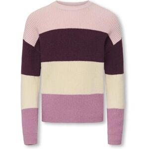 ONLY Kogsandy KNT Noos L/S Stripe Pullover, Mauve Wine, 122-128 ONLY Kogsandy KNT Noos L/S Stripe Pullover, Mauve Wine, 122-128