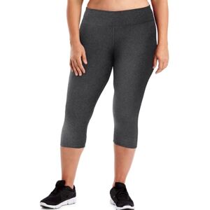Just My Size Women's Active Stretch Capri Pants, Granite Heather, 5X Just My Size Women's Active Stretch Capri Pants, Granite Heather, 5X