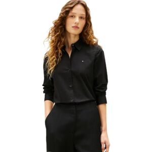 Tommy Hilfiger Women's Ess Poplin Regular Shirt Ww0Ww47169, Black, 38 Tommy Hilfiger Women's Ess Poplin Regular Shirt Ww0Ww47169, Black, 38