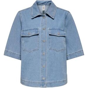 ONLY ONLBELLE Female Denim Shirt, Light Blue (Light Blue Denim), XS ONLY ONLBELLE Female Denim Shirt, Light Blue (Light Blue Denim), XS