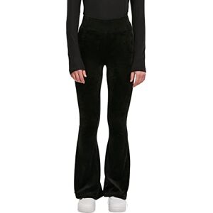 Urban Classics Women's Ladies High Waist Rib Velvet Flared Leggings Yoga Pants, Black, M Urban Classics Women's Ladies High Waist Rib Velvet Flared Leggings Yoga Pants, Black, M