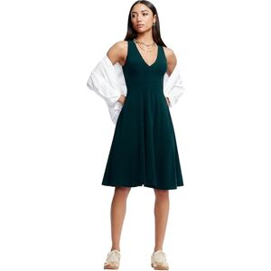 Dress the Population Women's Catalina Solid Sleeveless Fit & Flare Midi Dress, Peacock Blue, M Dress the Population Women's Catalina Solid Sleeveless Fit & Flare Midi Dress, Peacock Blue, M