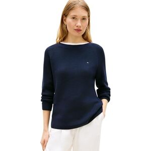 Tommy Hilfiger Women's Co Cardi Fine Gg Ls Boat-Nk SWT Ww0Ww44975, Blue, L Tommy Hilfiger Women's Co Cardi Fine Gg Ls Boat-Nk SWT Ww0Ww44975, Blue, L