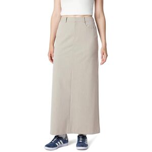 The Drop Women's Denis Woven Long Column Skirt, Heather Cream, L The Drop Women's Denis Woven Long Column Skirt, Heather Cream, L