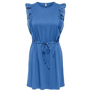 ONLY Onlsharon S/L Frill O-Neck Dress JRS, Regatta, S ONLY Onlsharon S/L Frill O-Neck Dress JRS, Regatta, S