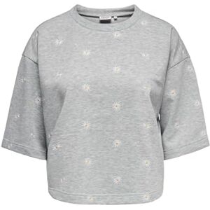 ONLY Women's Onlluna 3/4 O-Neck Ub SWT, Light Grey Mix, S ONLY Women's Onlluna 3/4 O-Neck Ub SWT, Light Grey Mix, S
