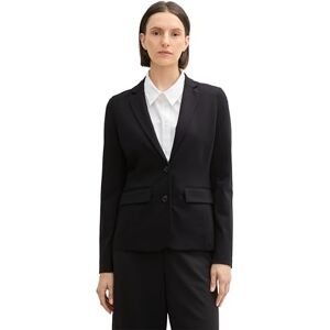 TOM TAILOR Women's Jersey Blazer with Stretch, 14482 Deep Black, S TOM TAILOR Women's Jersey Blazer with Stretch, 14482 Deep Black, S