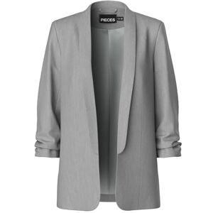 PIECES Women's Pcbosella 3/4 Blazer Noos Blazer, Light Grey Mix, L PIECES Women's Pcbosella 3/4 Blazer Noos Blazer, Light Grey Mix, L
