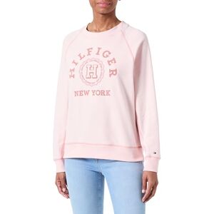 Tommy Hilfiger Women's REG VARSITY RAGLAN SWEATSHIRT Whimsy Pink L Tommy Hilfiger Women's REG VARSITY RAGLAN SWEATSHIRT Whimsy Pink L