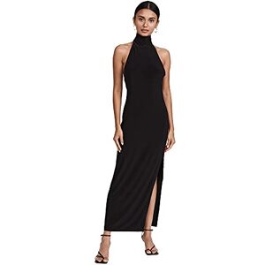 Norma Kamali Women's Halter Turtle Side Slit Gown, Black, M/38 Norma Kamali Women's Halter Turtle Side Slit Gown, Black, M/38