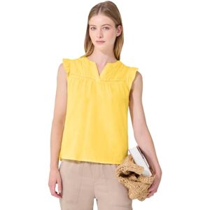 Street One Studio Blouse Shirt with Split Neck and Tape Details Snap Yellow 38 Street One Studio Blouse Shirt with Split Neck and Tape Details Snap Yellow 38