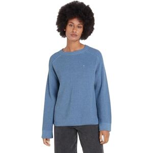 Tommy Hilfiger Women's Knitted Jumper, Blue (Vessel Blue Melange), XS Tommy Hilfiger Women's Knitted Jumper, Blue (Vessel Blue Melange), XS