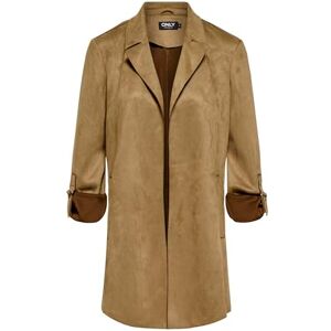 ONLY Onljoline Women's Faux Suede Coat Life CC OTW, Cognac, S ONLY Onljoline Women's Faux Suede Coat Life CC OTW, Cognac, S