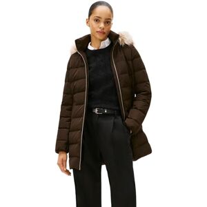 Tommy Hilfiger Women's Slim Down Coat with Faux Fur Trim, Brown (Dark Coffee), XS Tommy Hilfiger Women's Slim Down Coat with Faux Fur Trim, Brown (Dark Coffee), XS
