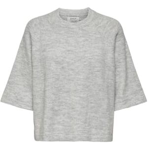ONLY Female Knitted Jumper ONLSIMONI Knitted Jumper, Light Grey Mix, S ONLY Female Knitted Jumper ONLSIMONI Knitted Jumper, Light Grey Mix, S