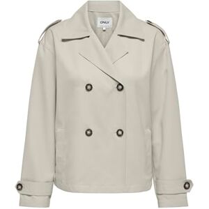 ONLY Onlhannah Otw Short Trench Coat, moonbeam, S ONLY Onlhannah Otw Short Trench Coat, moonbeam, S