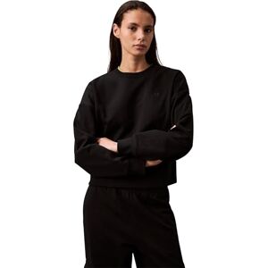 Calvin Klein Women's Archive Logo French Terry Crew Neck Sweatshirt, Black (Black), S Calvin Klein Women's Archive Logo French Terry Crew Neck Sweatshirt, Black (Black), S