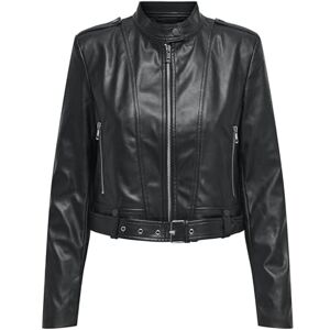 ONLY Women's Onlsadie Faux Leather Jacket CC OTW, Black, M ONLY Women's Onlsadie Faux Leather Jacket CC OTW, Black, M