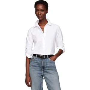Tommy Hilfiger Women’s Oxford Cotton Regular Shirt, White (Th Optic White), 16 Tommy Hilfiger Women’s Oxford Cotton Regular Shirt, White (Th Optic White), 16