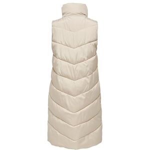 JDY Women's FINNO Long Padded Waistcoat New NOOS Vest, Moonbeam/Detail: Light Gold Zip, M, Moonbeam/detail: light gold zip, M JDY Women's FINNO Long Padded Waistcoat New NOOS Vest, Moonbeam/Detail: Light Gold Zip, M, Moonbeam/detail: light gold zip, M
