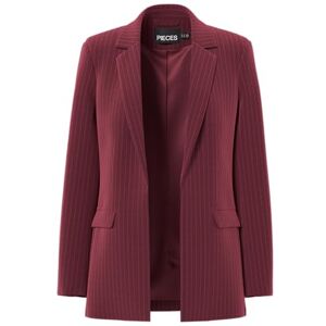 PIECES Pcbozzy LS Loose Striped Blazer Noos BC, Tawny Port, L PIECES Pcbozzy LS Loose Striped Blazer Noos BC, Tawny Port, L