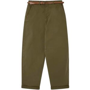 Springfield Women's Casual Rolled Hem Belted Chino Pants, Clear Khaki, L Springfield Women's Casual Rolled Hem Belted Chino Pants, Clear Khaki, L