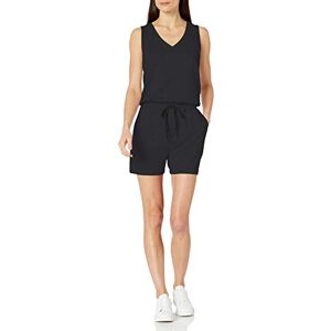 Amazon Essentials Women's Studio Terry Fleece Romper, Black, Large Amazon Essentials Women's Studio Terry Fleece Romper, Black, Large