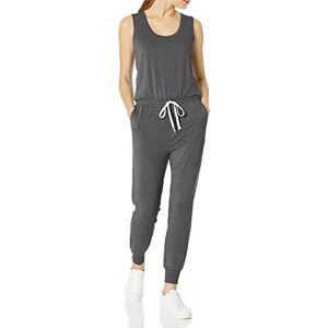 Amazon Essentials Women's Studio Terry Jumpsuit (Available in Plus Size), Charcoal Heather, S Amazon Essentials Women's Studio Terry Jumpsuit (Available in Plus Size), Charcoal Heather, S