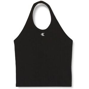 Calvin Klein Jeans Women's Plus SLUB Rib Halterneck TOP Other Knit Tops, Ck Black, 6XL Calvin Klein Jeans Women's Plus SLUB Rib Halterneck TOP Other Knit Tops, Ck Black, 6XL