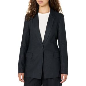 The Drop Blake Long Blazer, Black Linen, XL The Drop Blake Long Blazer, Black Linen, XL