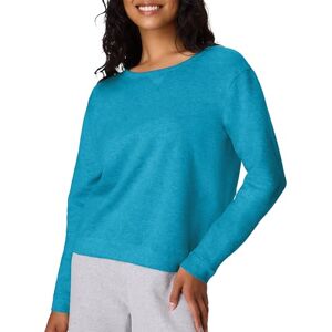 Hanes Women's Crewneck, EcoSmart Fleece Pullover with V-Notch, Sweatshirt, Bold Blue Heather, XXL Hanes Women's Crewneck, EcoSmart Fleece Pullover with V-Notch, Sweatshirt, Bold Blue Heather, XXL