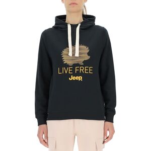Jeep O102919-B000 J WOMAN HOODED SWEATSHIRT Hedgehog Sketch Live Free Large Print J23W Black XL Jeep O102919-B000 J WOMAN HOODED SWEATSHIRT Hedgehog Sketch Live Free Large Print J23W Black XL