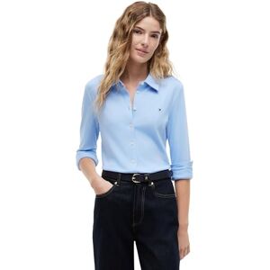 Tommy Hilfiger Women's 1985 Slim Pique Btn Down Ls Ww0Ww43528 L/S Shirt, Blue (Vessel Blue), M Tommy Hilfiger Women's 1985 Slim Pique Btn Down Ls Ww0Ww43528 L/S Shirt, Blue (Vessel Blue), M