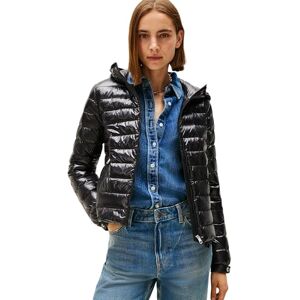 Tommy Hilfiger Women’s Hooded Down Jacket with Zip, Black (Black), L Tommy Hilfiger Women’s Hooded Down Jacket with Zip, Black (Black), L
