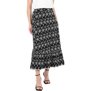 Lovedrobe Women's Midi Skirt Ladies Broderie Anglaise Floral Scalloped Tiered Hemline Monochrome Boho A-line Embroidered, Black 16 Lovedrobe Women's Midi Skirt Ladies Broderie Anglaise Floral Scalloped Tiered Hemline Monochrome Boho A-line Embroidered, Black 16