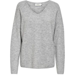 ONLY Womens Onlcamilla V-Neck L/S KNT Noos Pullover Sweater, Grey (Light Grey Melange), M UK ONLY Womens Onlcamilla V-Neck L/S KNT Noos Pullover Sweater, Grey (Light Grey Melange), M UK