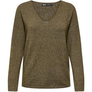 ONLY Women's Onlrica Life L/S V-Neck Jumper KNT Noos, Beech, XS ONLY Women's Onlrica Life L/S V-Neck Jumper KNT Noos, Beech, XS