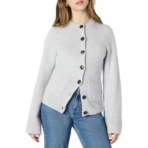Amazon Essentials Women's Regular-Fit Long-Sleeve Cardigan with Bell Sleeves and Shaped Waist, Light Grey Heather, L Amazon Essentials Women's Regular-Fit Long-Sleeve Cardigan with Bell Sleeves and Shaped Waist, Light Grey Heather, L