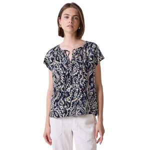 Street One Studio Women's F345839 Patterned Blouse with Ruffles, Dark Void Blue, 14 Street One Studio Women's F345839 Patterned Blouse with Ruffles, Dark Void Blue, 14