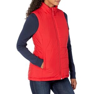 Amazon Essentials Women's Mid-Weight Zip Puffer Gilet, Red, M Amazon Essentials Women's Mid-Weight Zip Puffer Gilet, Red, M