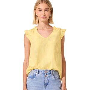 Street One Studio Women's 3413166 Blouse Top with V-Neck and Stripes (Pack of 1), Snap Yellow, 20 Street One Studio Women's 3413166 Blouse Top with V-Neck and Stripes (Pack of 1), Snap Yellow, 20