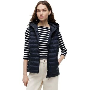 Tommy Hilfiger Women’s Padded Global Stripe Gilet with Hood, Blue (Desert Sky), 3XL Tommy Hilfiger Women’s Padded Global Stripe Gilet with Hood, Blue (Desert Sky), 3XL