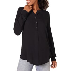 Amazon Essentials Women's Long-Sleeve Woven Blouse, Black, S Amazon Essentials Women's Long-Sleeve Woven Blouse, Black, S